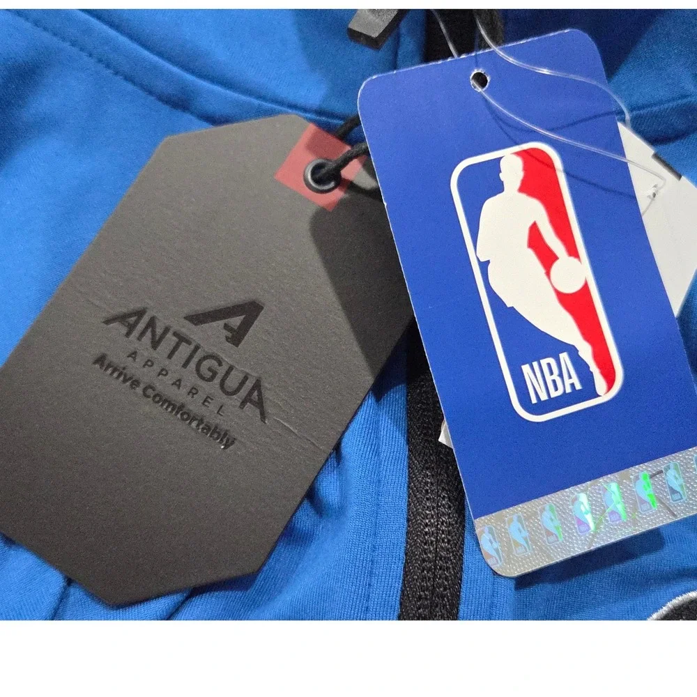 Orlando Magic 1/4 Zip Pullover Mens Small Blue Black Antigua Long Sleeve NBA NWT